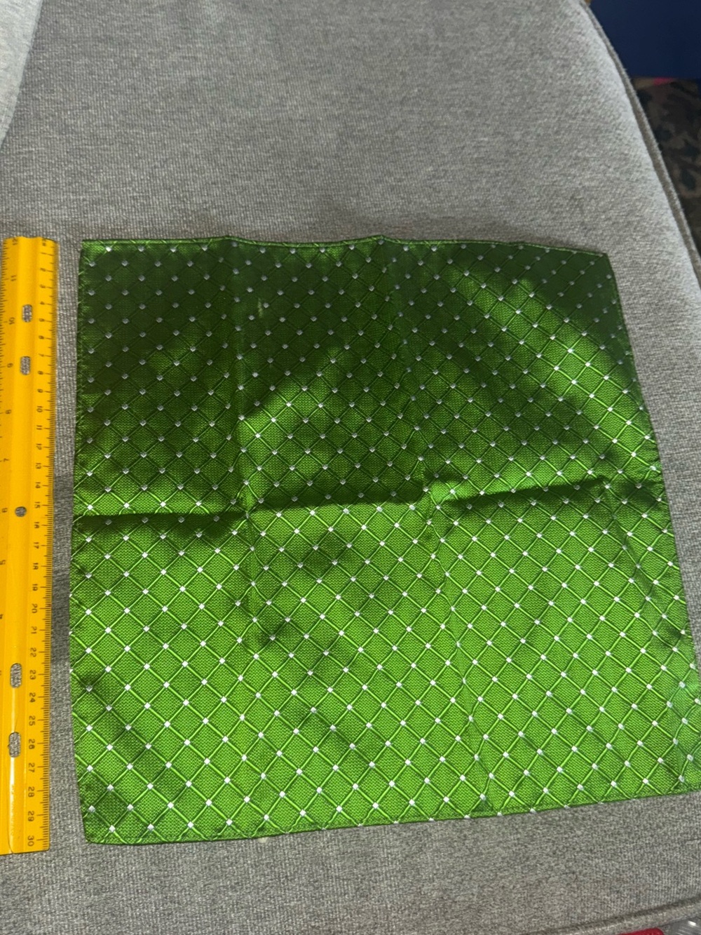 Men’s Green Silk Pocket Square